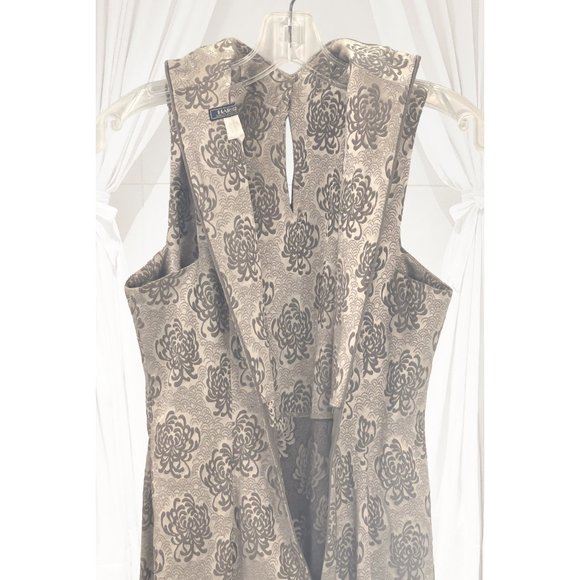 Vintage Harold's Keyhole Cheongsam Chrysanthemum Damask Shift Dress - Picture 4 of 11